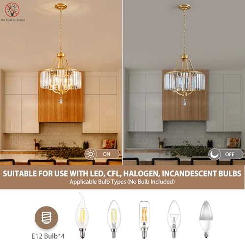 Gold Crystal Chandeliers for Dining Room (169-Gold)