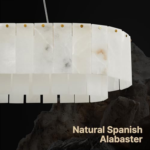 39" Rectangular Alabaster Chandelier (39" Rectangular)