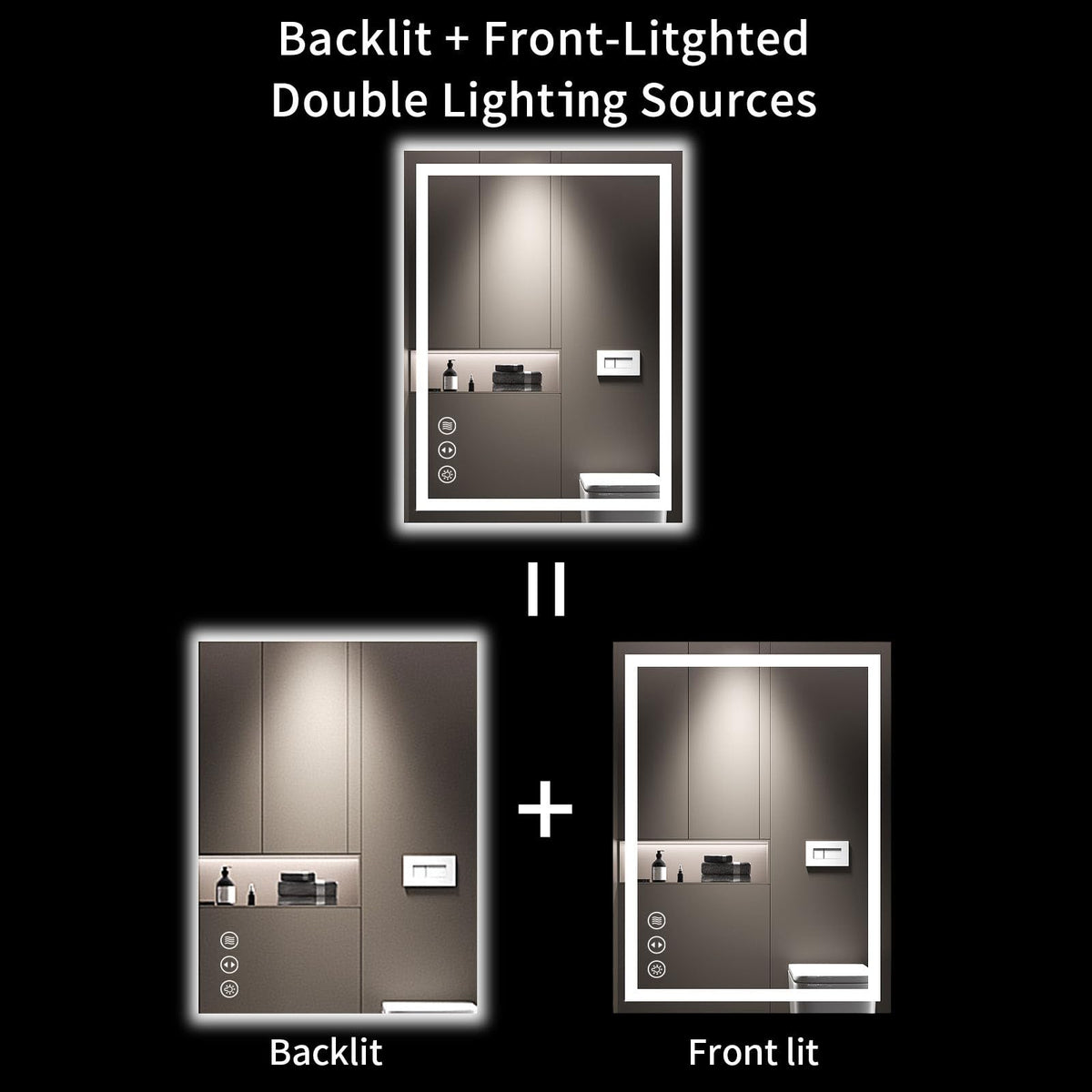 24"X32" LED Bathroom Mirror with Lights (Led / 32"L x 24"W)