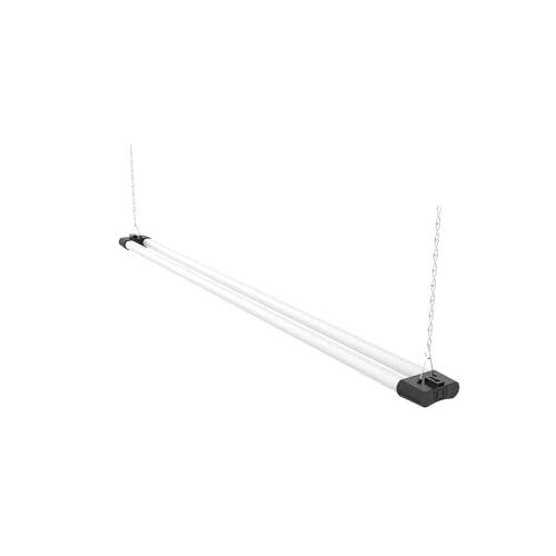 4FT 40W LED Shop Light with Inline Switch Dual Tube Lightweight Daylight White 5000K Surface or Suspension Mount for Garage Workshop Basement