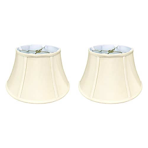 Shallow Drum Bell Billiotte Wall Lamp Shade (Eggshell - Set of 2 / 8 x 12.5 x 7.6)