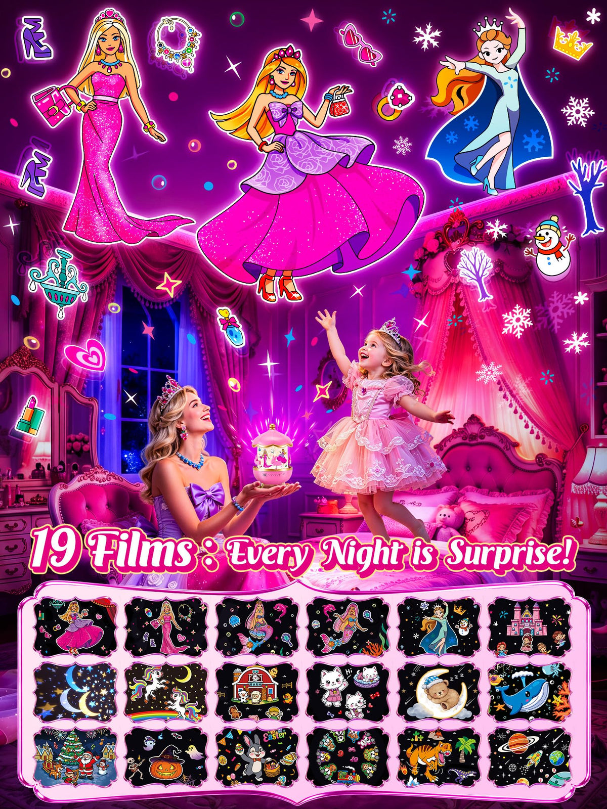 Portable Princess Toys for Girls (Princess)