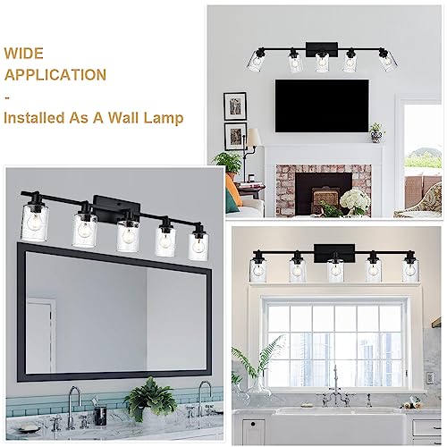 5 Light Track Lighting Fixtures (Black / 5-Light)