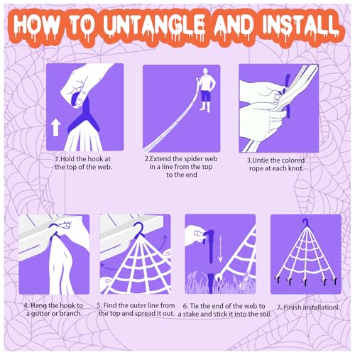 Spider Web Lights Halloween Decoration Outdoor