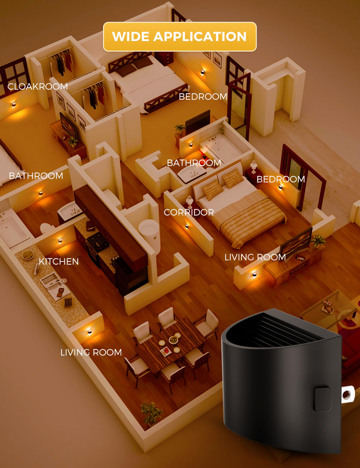 Night Light 2 Pack (Black)