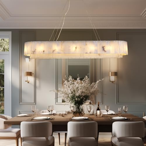 L54in Alabaster Chandelier for Dining Room (L54in)
