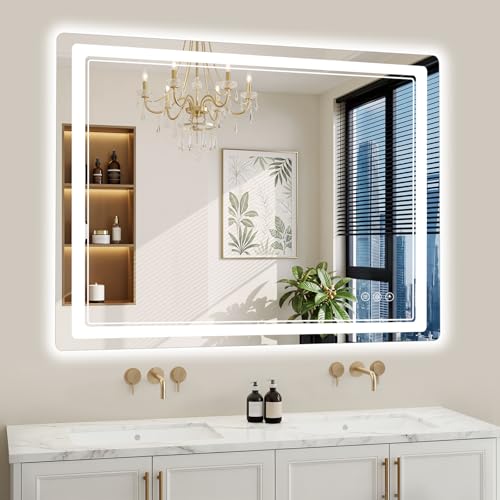 36"x48" LED Bathroom Mirror with Lights (48"L x 36"W)