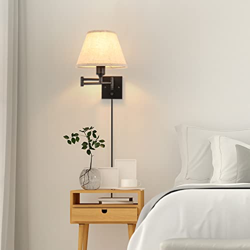 Wall Sconce Plug in (Beige / Medium)
