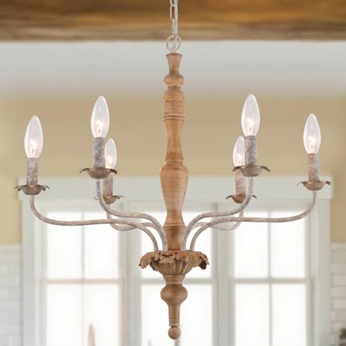 Farmhouse 6 Lights French Country Chandelier