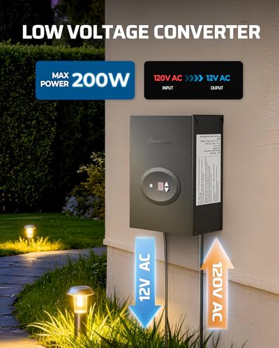 200W Low Voltage Landscape Transformer (Photocell Sensor Transformer)