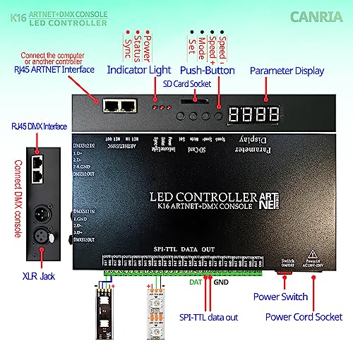 K16 ARTNET+DMX CONSOLE LED CONTROLLER (K16 ARTNET+DMX)