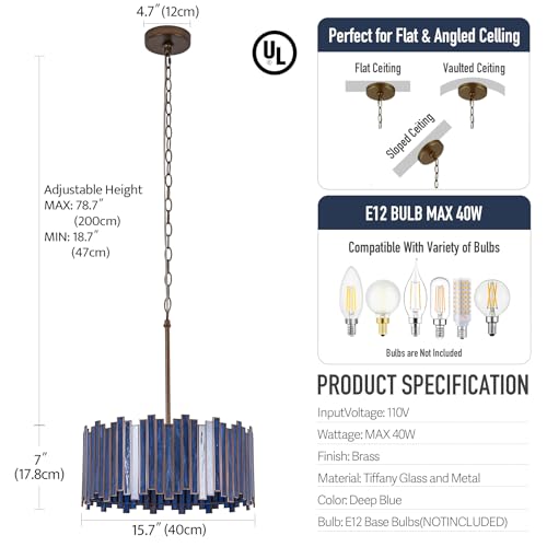 Drum Chandelier 4 (Blue Purple)