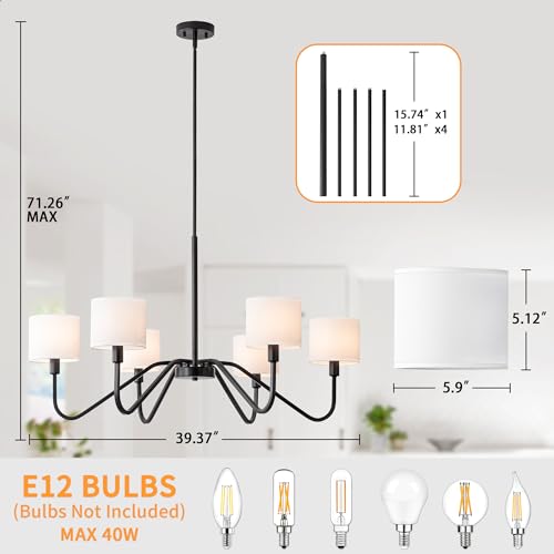 Modern 6 Light Chandelier