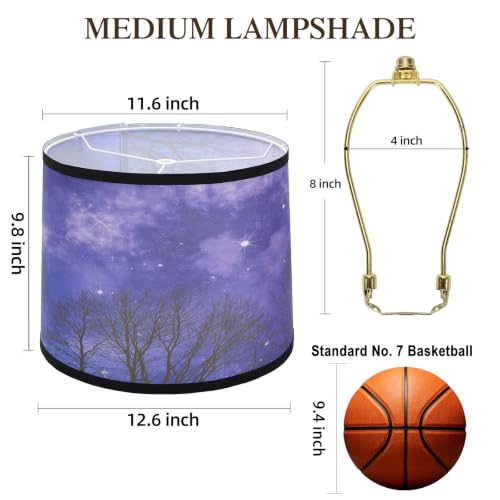 Drum Lamp Shades Set of 2 (Forests-Starry Sky)