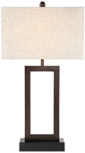Todd 30" Large Table Lamps Set of 2 USB Port Outlet Bronze Base