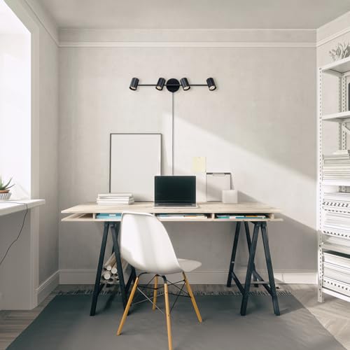 26" 4 Light Matte Black Plug (Pratt (Black))