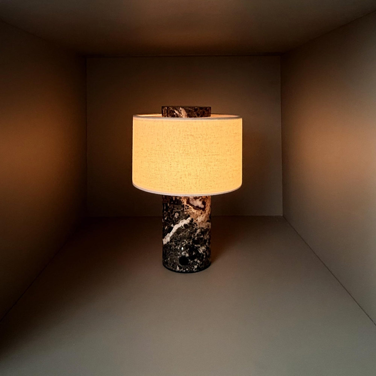 Marble Lamp Stone Table Lamps Collection (Plug-in Emperador Dark Lamp)