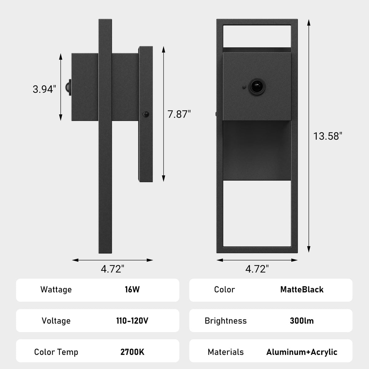 2 PackMotionSensorOutdoorWallLights (Motion Sensor)