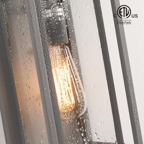 14" Modern Outdoor Porch Wall Light (Matte Gray / 14-inch)