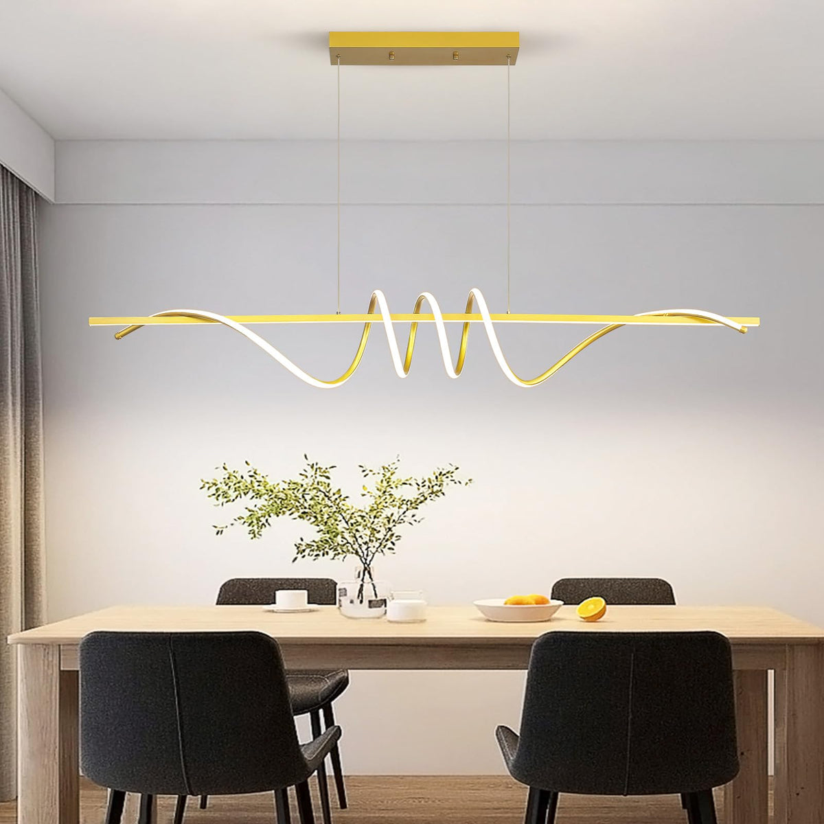 Modern Design Dimmable Desk Linear Pendant Light (B / 57IN)