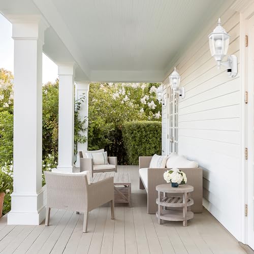 Motion Sensor Outdoor Wall Lights Fixtures (White / 2 Pack)